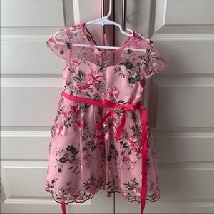 Rare editions floral embroidered dress